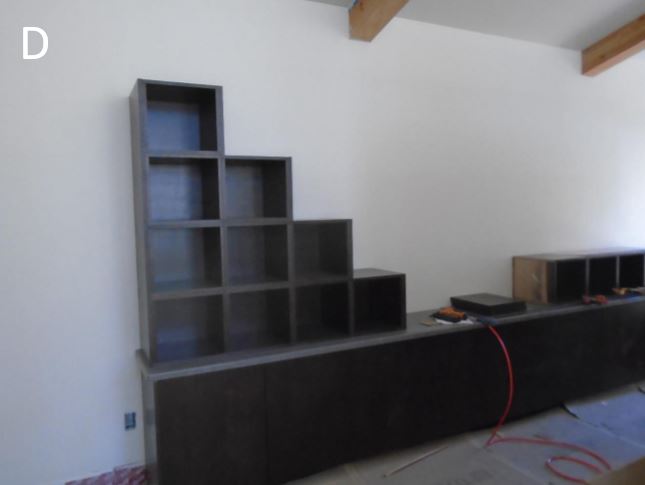 Cabinetry installed in book store