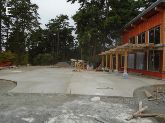 Concrete flat work at entry plaza Concrete at entry plaza
