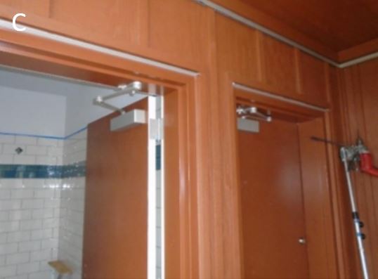 Door and window hardware Door and window hardware installed