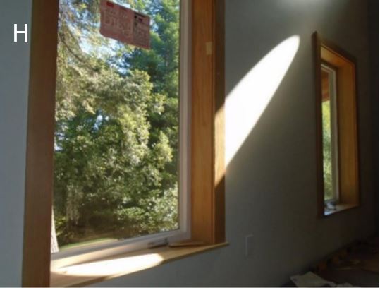 Cedar trim work install Cedar trim around windows