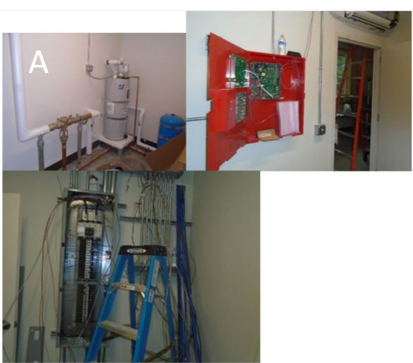 Services Installation Installation of water heater, fire panel, and electrical panel