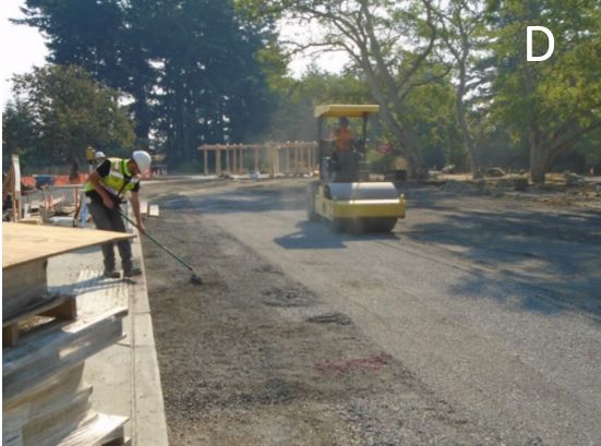 Leveling and compacting Leveling and compacting in preparation for concrete