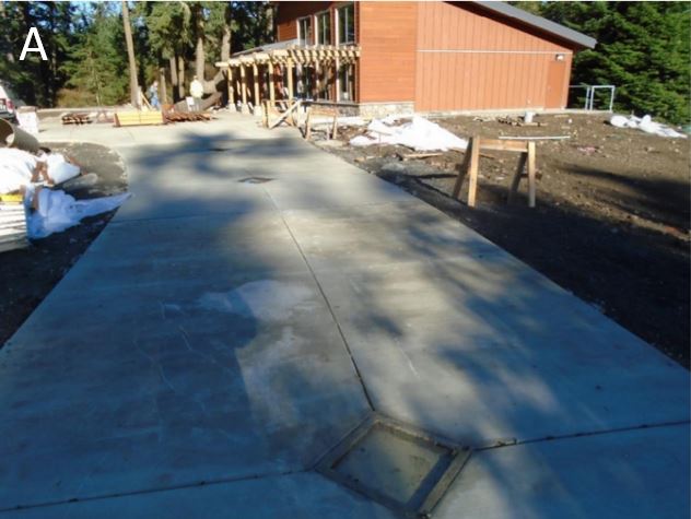 Completed ecology trail Ecology trail connecting visitor center and interpretive plaza