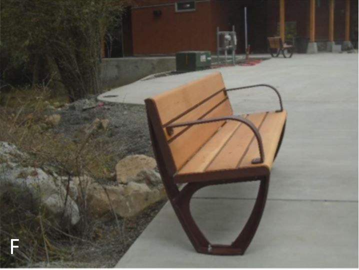 Visitor benches have been installed throughout the site