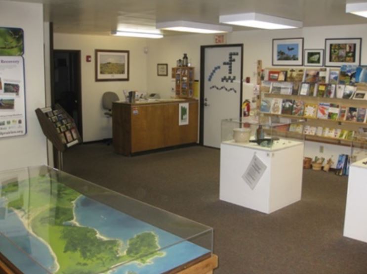 Front desk original visitor center 2019 View of front desk at old visitor center