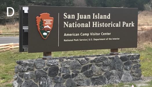 Park entrance sign Finished and installed park entrance sign