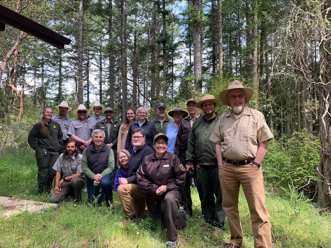 Group photo of park staff and volunteers