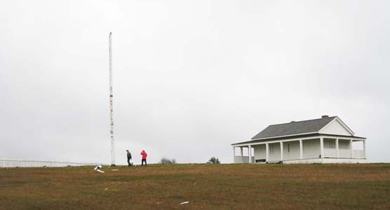 damaged flagpole
