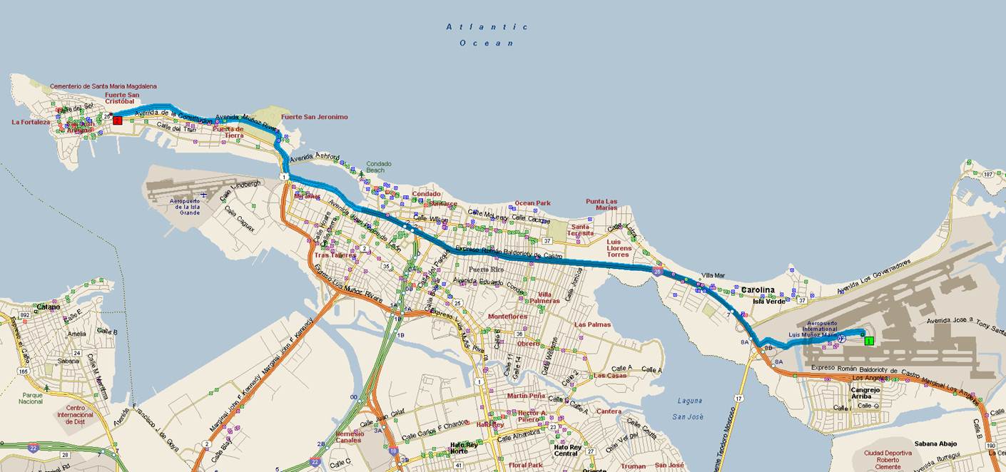 carnival cruise port san juan puerto rico map