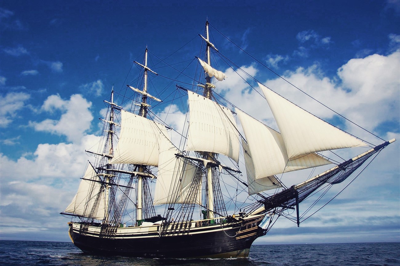 tall ship at sea