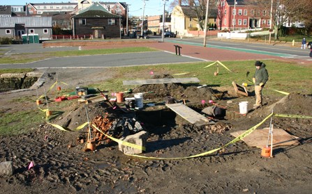 Derby Counting House excavation in progress