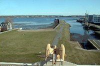 Salem's historic wharves at low tide, taken from the cupola of the US Custom House. Salem's historic wharves at low tide, taken from the cupola of the US Custom House.