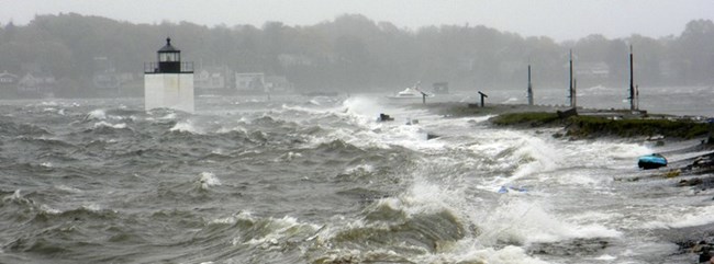 Derby Wharf During Hurricane Sandy