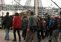 Ranger Marty Fucio leads a tour on the Friendship Ranger Marty Fucio leads a tour on the Friendship