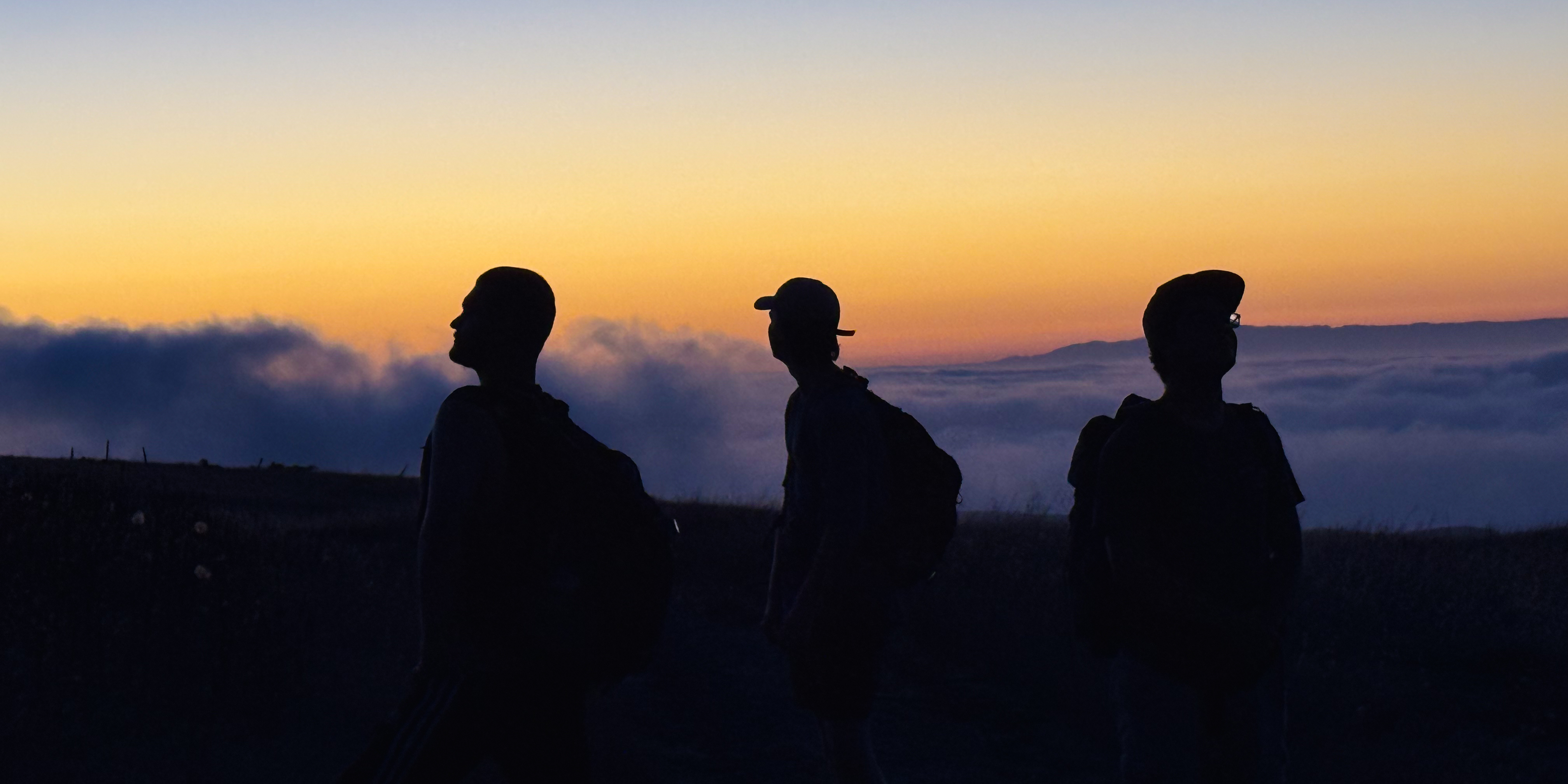 Three SAMO Youth catching an island sunset at Channel Islands National Park.