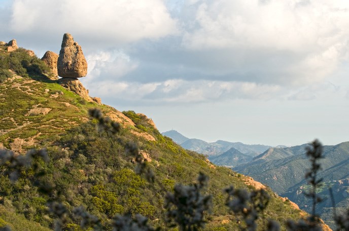 Trailside view of mountains