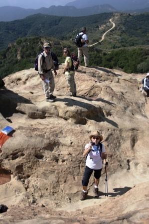 BBT hikers take each others picture at Eagle Rock.