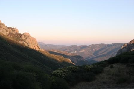 A view down the canyon at Circle X Ranch, high in the mountains.