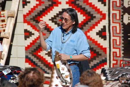Edison Eskeets giving rug talk.