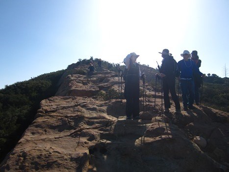 Hiking around Saddle Peak area.