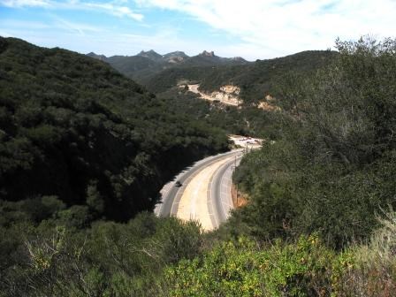 View of Kanan Road from the BBT on top of Tunnel 1