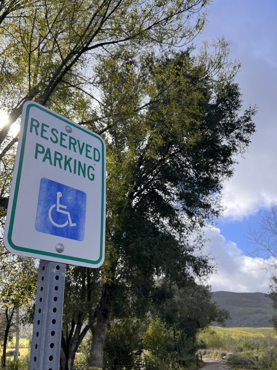 Photo of handicapped parking sign at Rancho Sierra Vista
