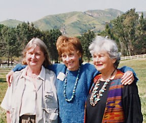 Jill Swift, Sue Nelson, and Margot Feuer are three women supported and fought for the creation of the recreation area. Seen here at Peter Strauss Ranch during a women's history program held in 1999. Jill Swift, Sue Nelson, and Margot Feuer are three women supported and fought for the creation of the recreation area. Seen here at Peter Strauss Ranch during a women's history program held in 1999.