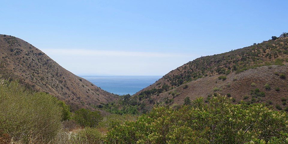 Views of the Pacific Ocean from Solstice Canyon