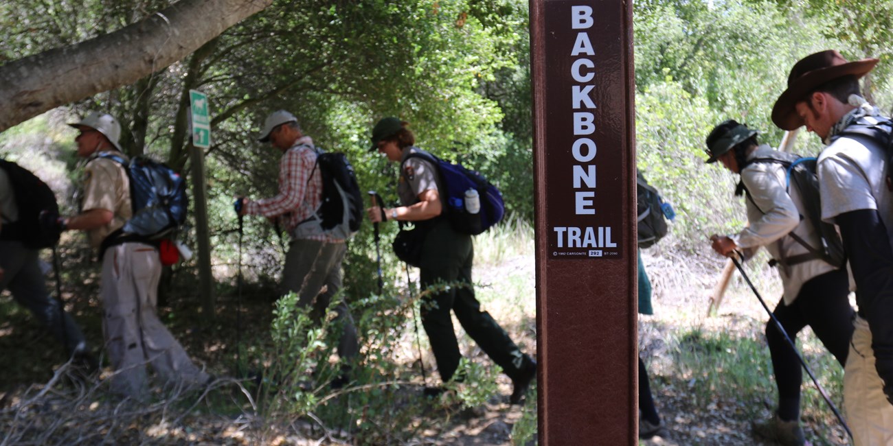 Hikers on the Backbone Trail