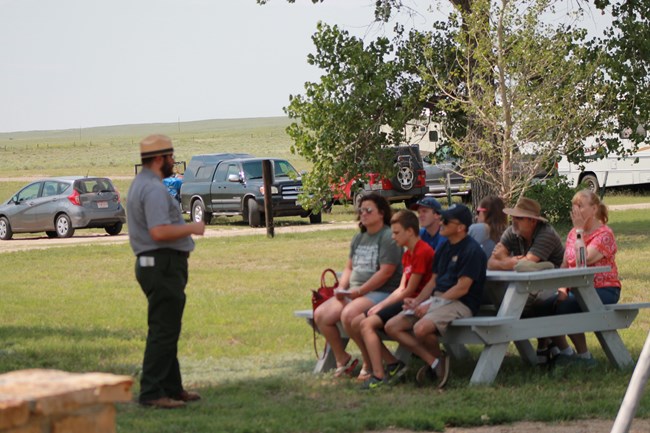 Park Ranger providing and orientation program to park visitors