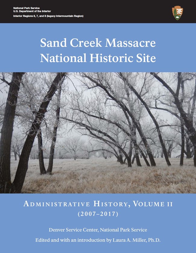 Book over with image of frosty trees on a prairie landscape.
