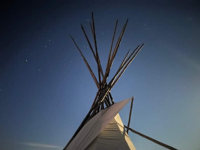 A tipi lodge at Sand Creek.