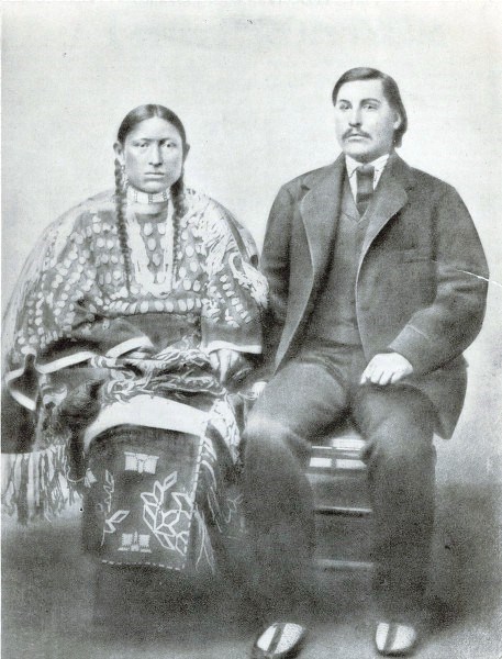 George Bent and Magpie on their wedding day.