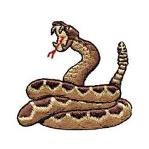 Clip art of a rattlesnake.