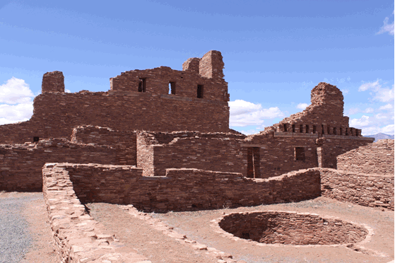 The circular kiva at Abó.