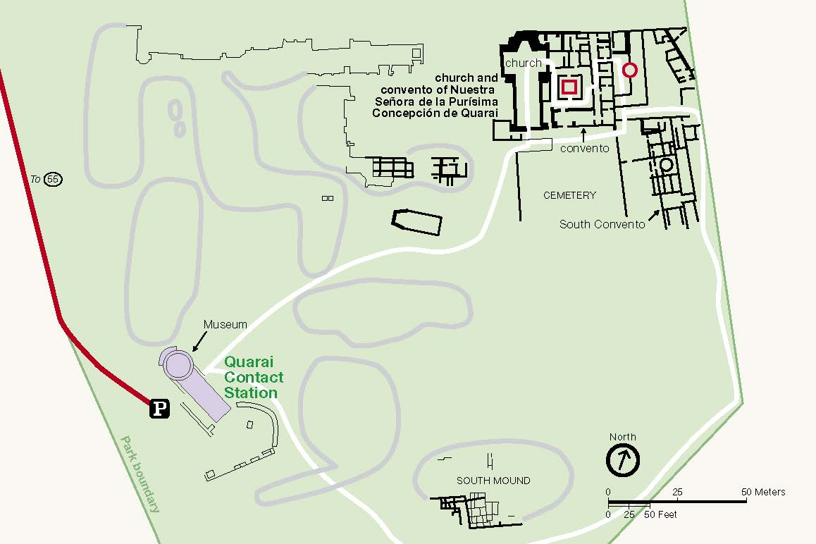 Quarai - Map A map of the grounds at Quarai.