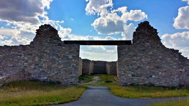 The entrance to the Gran Quivira church.