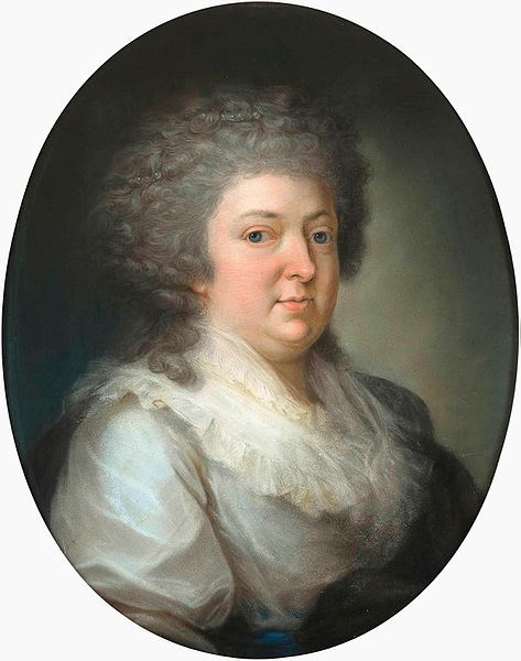 Historic portrait of Louise Charlotte Friederike Riedesel by Johann Heinrich Schröder.