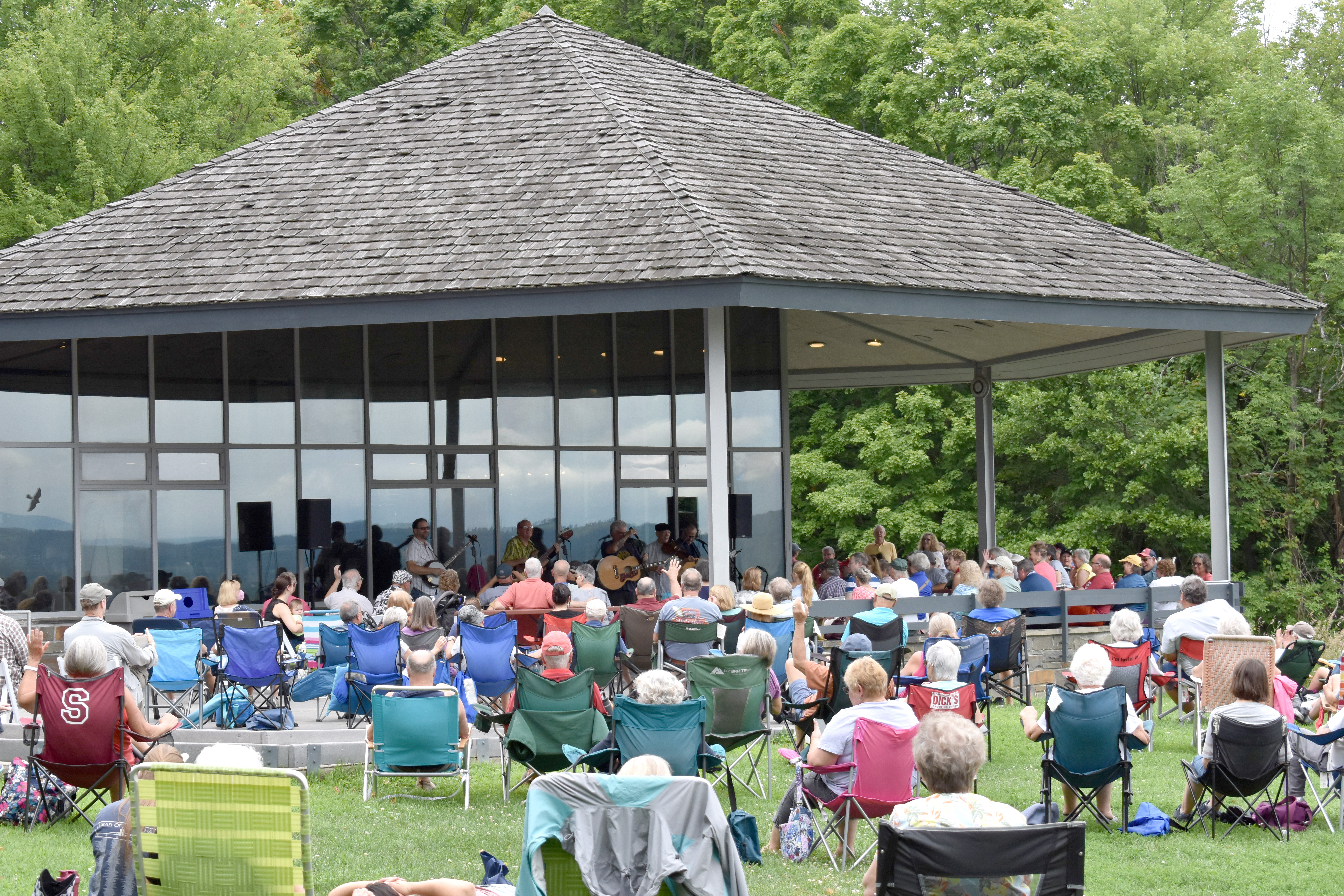 McKrells Concert Crowd A crowd enjoys a concert in front of the visitor center