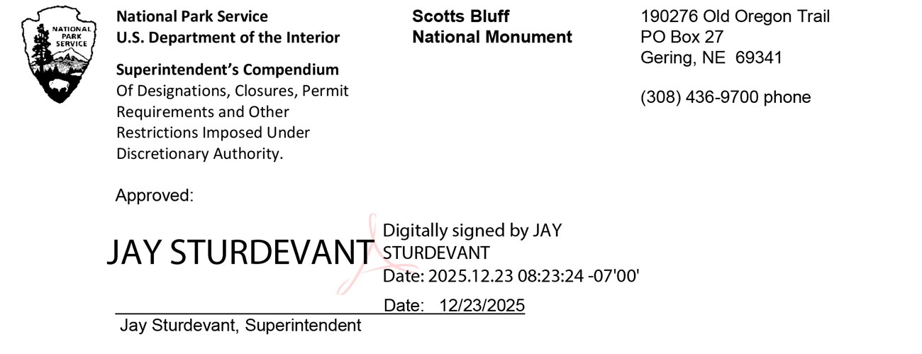 The signed header of a document titled "Superintendent's Compendium."