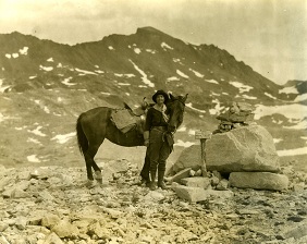 Susan Thew at Muir Pass, Sequoia and Kings National Park, CA.