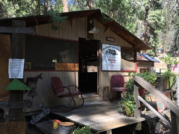 Pack Station a small pack station building in the woods
