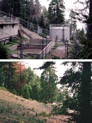 A restored sewage treatment facility (2004) which formerly served the Giant Forest area.