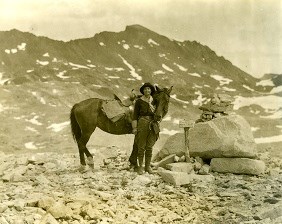 Susan Thew at Muir Pass, Sequoia and Kings National Park, CA.