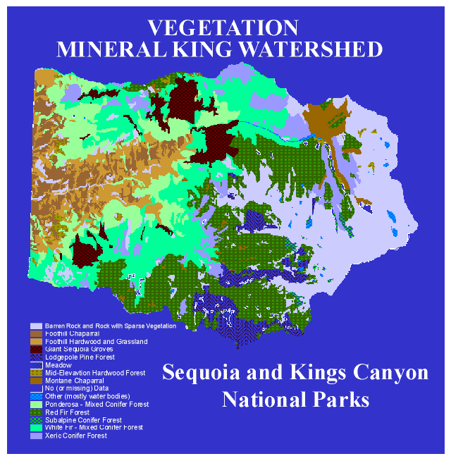 Figure 1. Vegatation classification of the East Fork watershed.