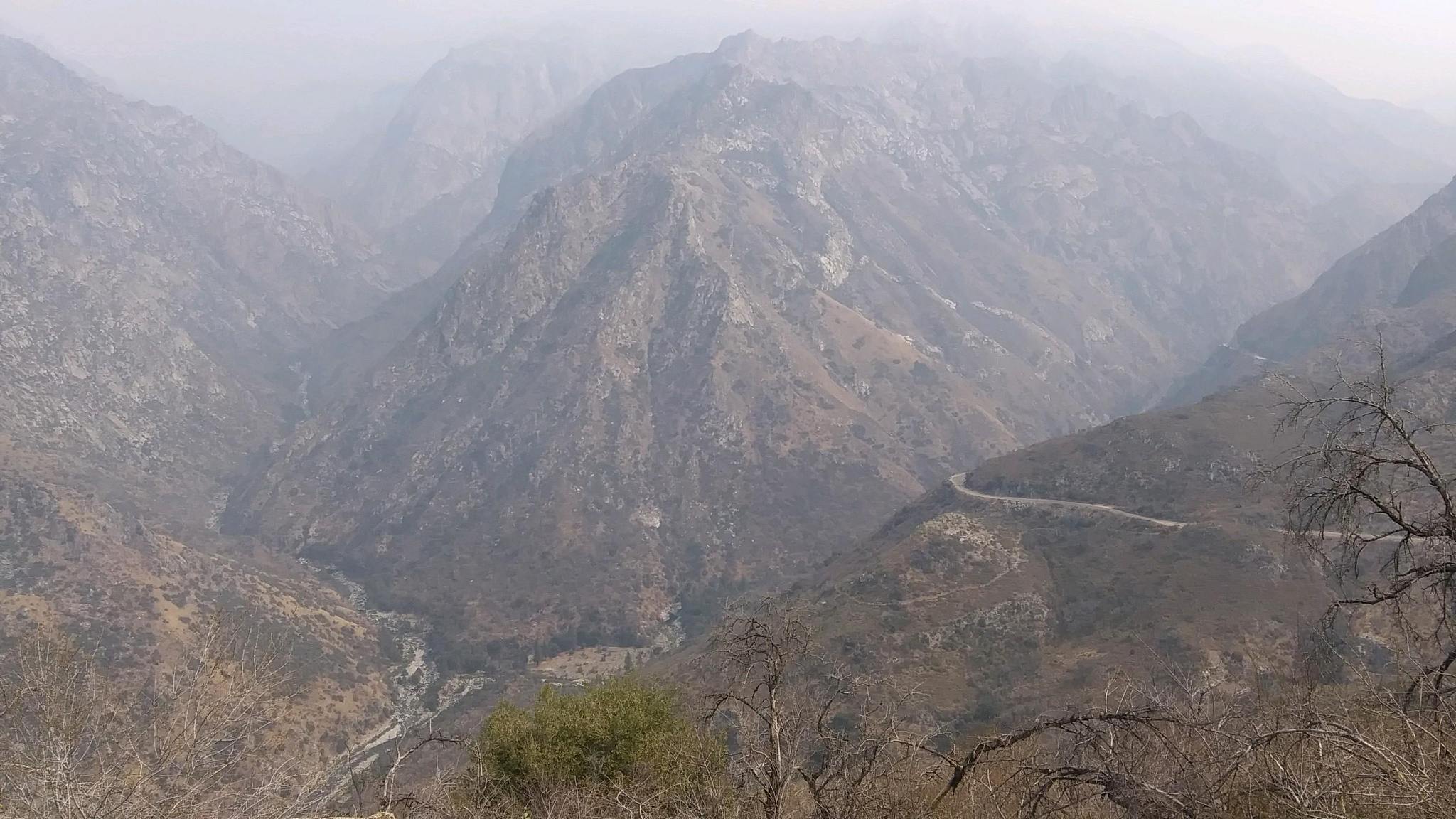 Kings Canyon with smoke