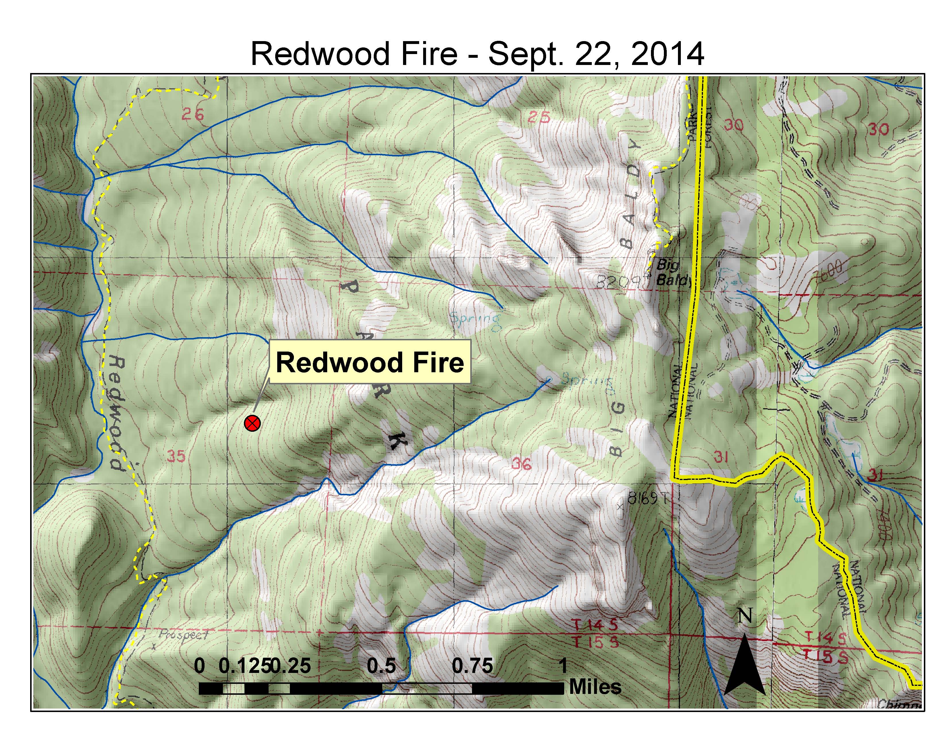 Map of Redwood Fire