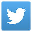 White outline of a bird on a blue background