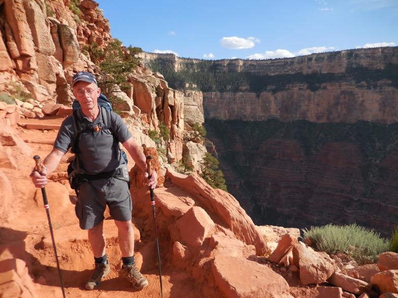 Robert "Bob" Woodie on a previous hiking trip.