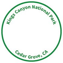 Virtual passport stamp, Cedar Grove Visitor Center, Kings Canyon National Park.